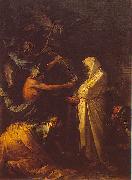 Salvator Rosa L ombre de Samuel apparaissant a Saul chez la pythonisse d Endor. Spain oil painting artist